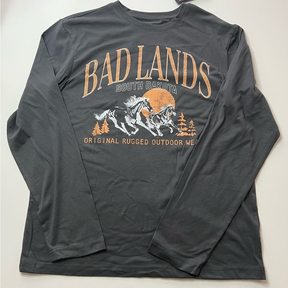 NWT Original Use Bad Lands South Dakota Long Sleeve T-Shirt Size L (B4)